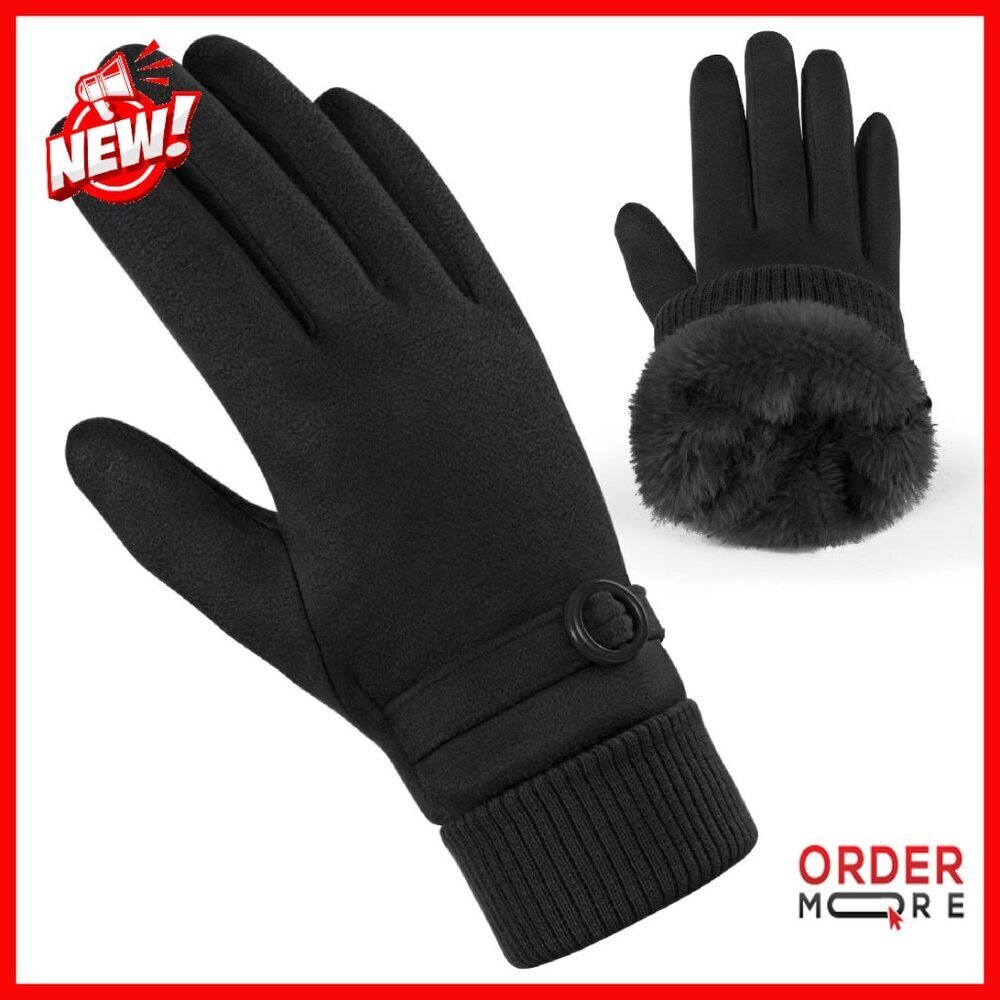 Women's Fleece Lined Touchscreen Winter Gloves Thermal Windproof